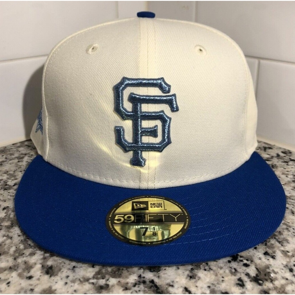 San Francisco Giants New Era 59FIFTY MLB Cream 60th Anniversary Fitted Hat 7 1/8